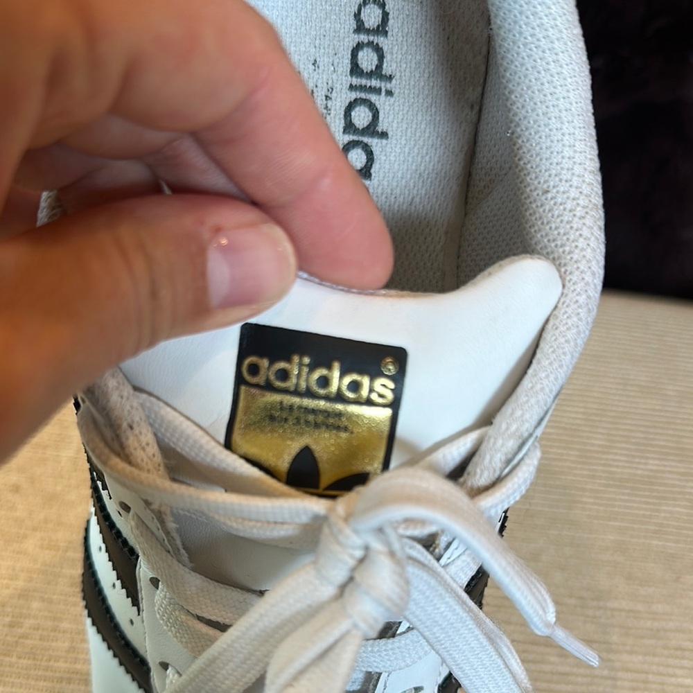 Adidas OG Superstar White and Black Sneakers - Picture 5 of 6